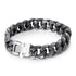 herrenarmband stahlarmband königskette rocker biker panzerkette uniqal
